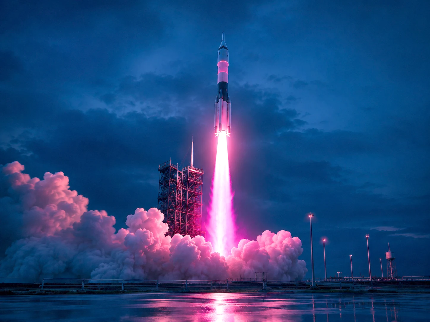 A rocket at the moment of liftoff, symbolizing funding solutions built for real growth